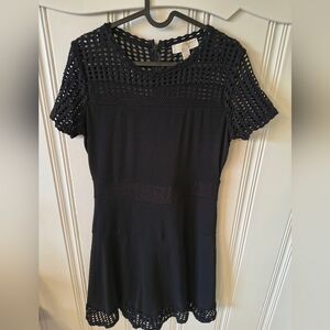 Michael Michael Kors Black Mesh Short Sleeve